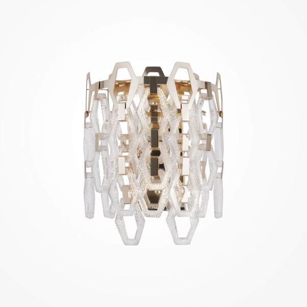 Maytoni Tissage Wandleuchte, Wandlampe 2x E14 Gold-Farbe