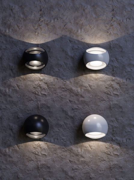 Maytoni Stream LED Wandleuchte 6W Schwarz IP54