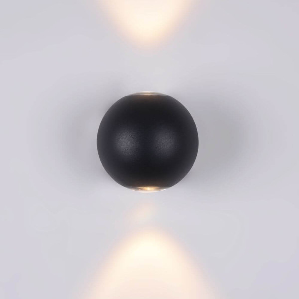 Maytoni Gansevoort LED Wandleuchte 6W Schwarz IP54 4251110087566