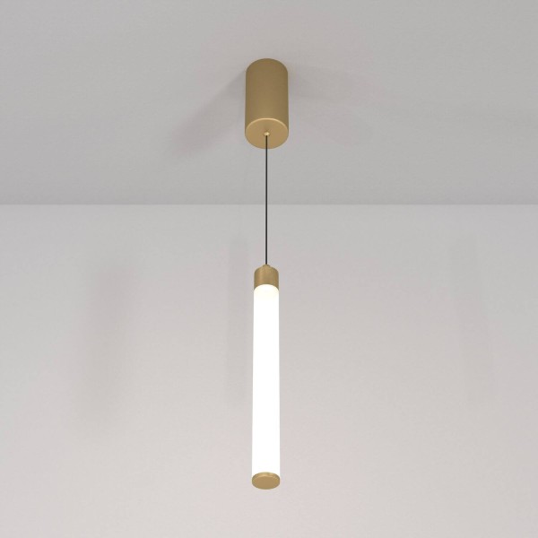 Maytoni Ray LED Pendelleuchte, Hängeleuchte 10W Gold-Farbe Warmweiss