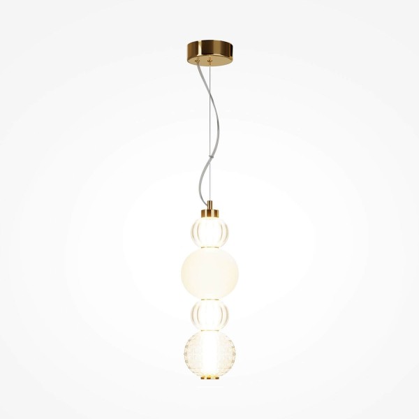 Maytoni Collar LED Pendelleuchte, Hängeleuchte 17W Gold-Farbe Warmweiss