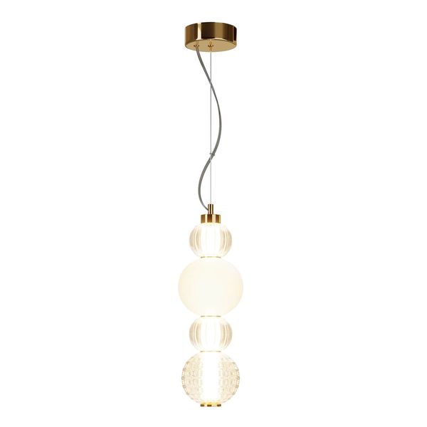 Maytoni Collar LED Pendelleuchte, Hängeleuchte 17W Gold-Farbe Warmweiss