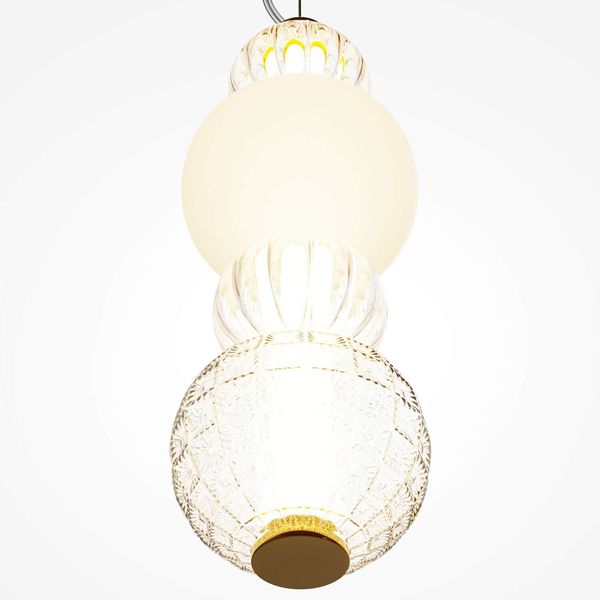 Maytoni Collar LED Pendelleuchte, Hängeleuchte 17W Gold-Farbe Warmweiss