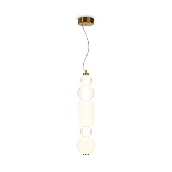 Maytoni Collar LED Pendelleuchte, Hängeleuchte 35W Gold-Farbe Warmweiss
