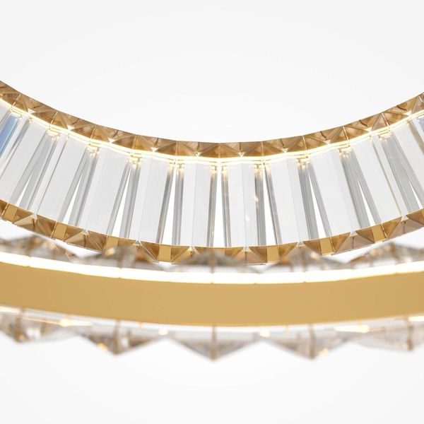 Maytoni Krone LED Pendelleuchte, Hängeleuchte 2x 90W Gold-Farbe 90Ra Neutralweiss