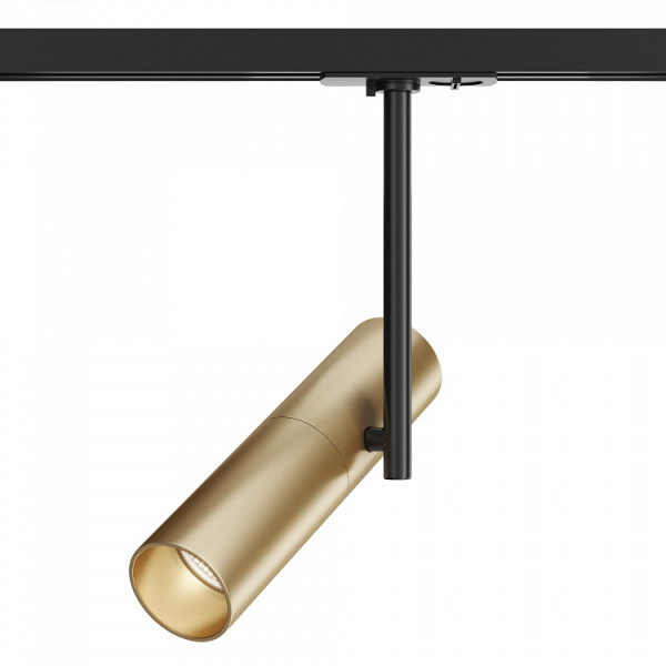 Maytoni Elti Stromschienenleuchte GU10 1-Phase pulverbeschichtet schwenkbar Schwarz Gold