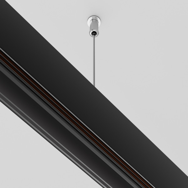 Maytoni Schienenzubehör Magnet-Schinensystem EXILITY 48V Schienensystemkomponente Schwarz 2,2cm x 200cm