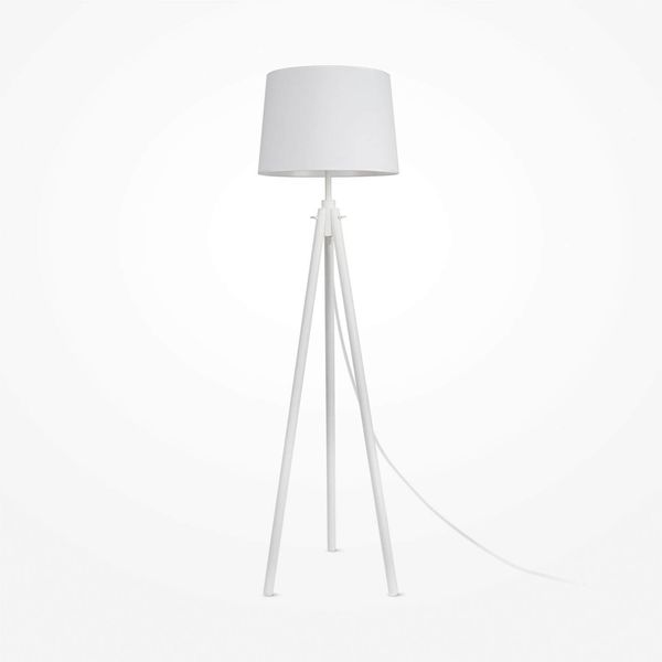 Maytoni Calvin Stehleuchte, Stehlampe E27 Weiss 4099776028048