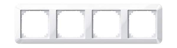 Merten 389419 1-M-Abdeckrahmen 4fach System M polarweiß glänzend