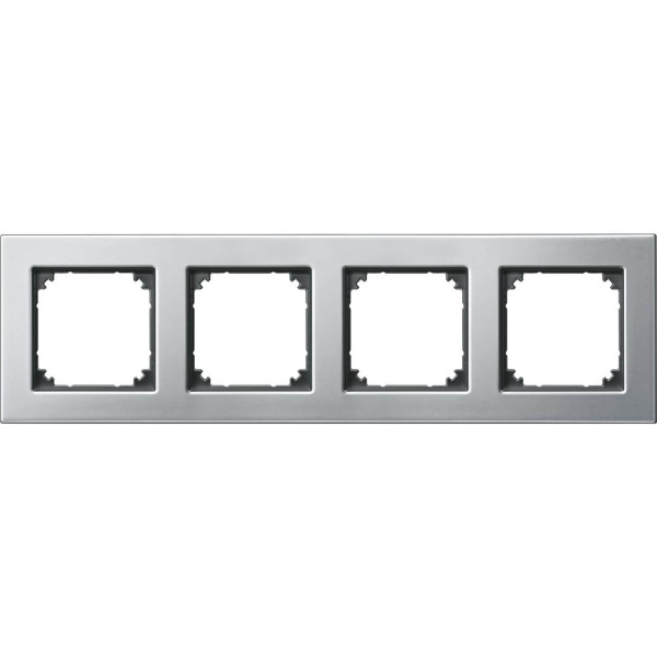 Merten 475460 M-PLAN-Metallrahmen, 4fach, Platinsilber