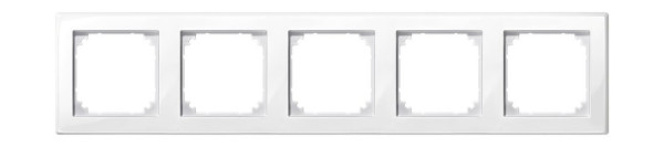 Merten 478519 Abdeckrahmen 5-fach System M polarweiß glänzend