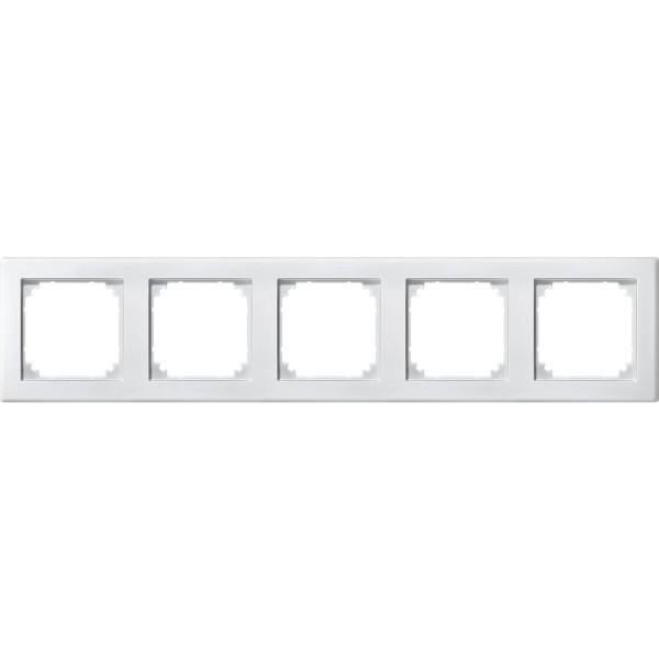 Merten 484519 M-SMART-Rahmen, 5fach, polarweiß