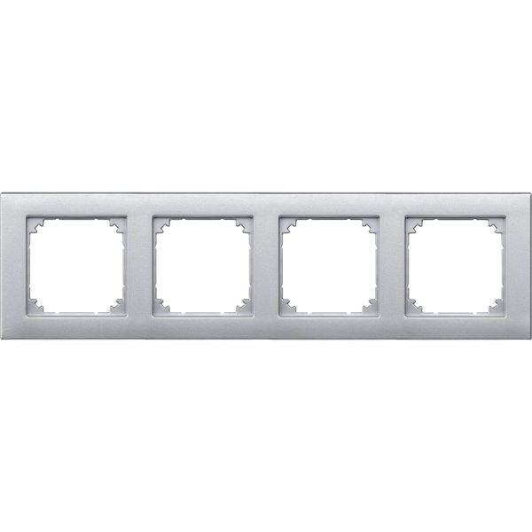 Merten 486460 M-PLAN-Rahmen, 4fach, aluminium