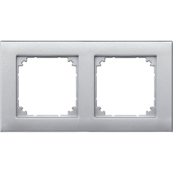 Merten 488260 M-PLAN II-Rahmen, 2fach, bündiger Einbau, aluminium