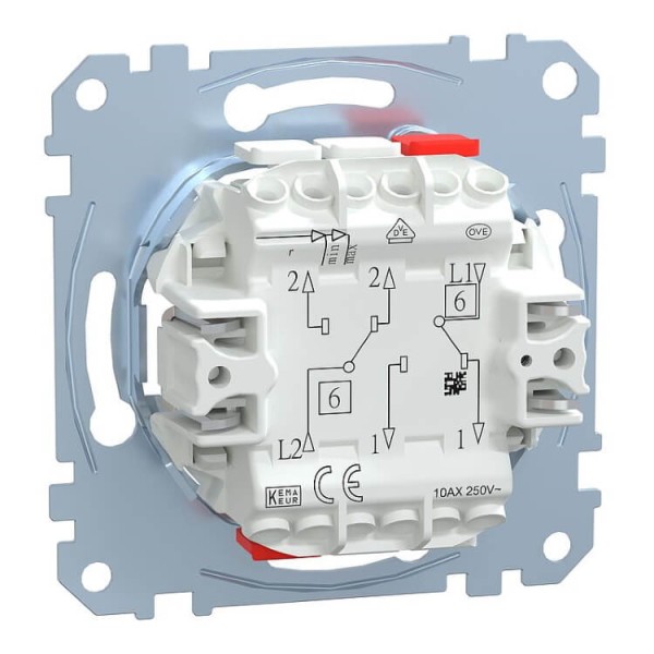 Merten MEG3126-0000 Inserts Doppelwechselschalter-Einsatz 1-polig