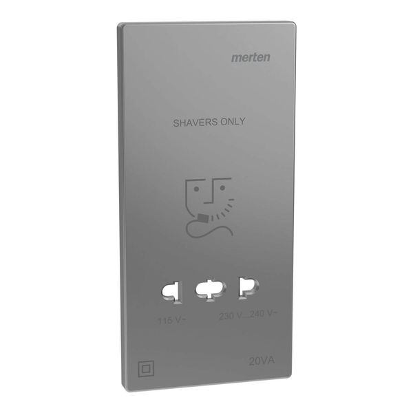 Merten MEG2109-3436 Zentralplatte für Rasiersteckdose, Edelstahl, System Design