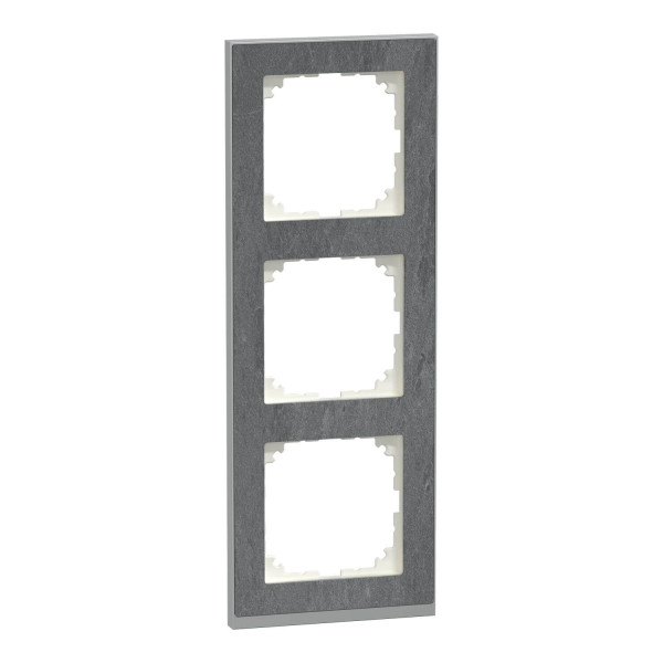 Merten MEG4030-3669 M-Pure Decor-Rahmen, 3fach, Schiefer/Alu, M-Pure Decor