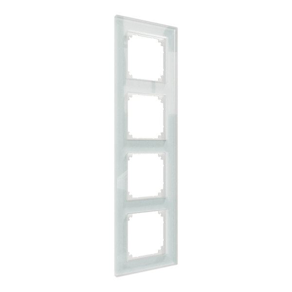 Merten MEG4040-2320 Echtglasrahmen 4fach Kristallweiß M-Plan