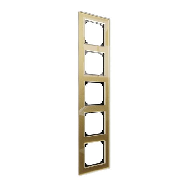 Merten MEG4050-2341 Echtglasrahmen 5fach gold M-Plan