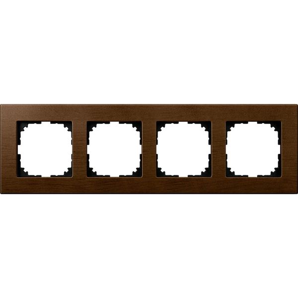Merten MEG4054-3473 Holzrahmen, 4fach, Walnuss, M-PLAN