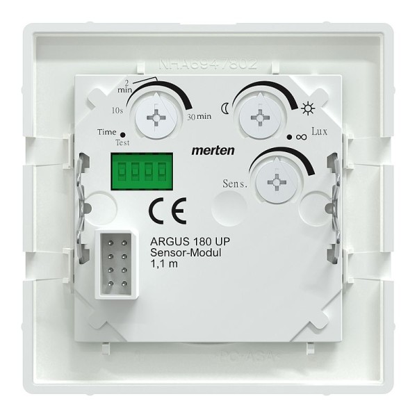 Merten MEG5711-6035 ARGUS 180 UP Präsentmelder Sensor-Modul mit Schalter System Design lotosweiß glänzend