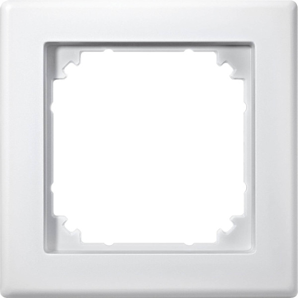 Merten - Wechselschalter mit Rahmen Kombination - System M Polarweiß glänzend