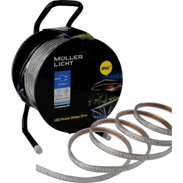 Müller Licht 21600028 LED Streifen 230V 25m 25000lm IP65 Kabeltrommel