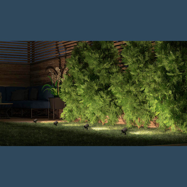 Müller Licht LED Outdoor Wegeleuchte tint LED-Gartenspots Flores, 3er-Set, Gen2, white+color 404041