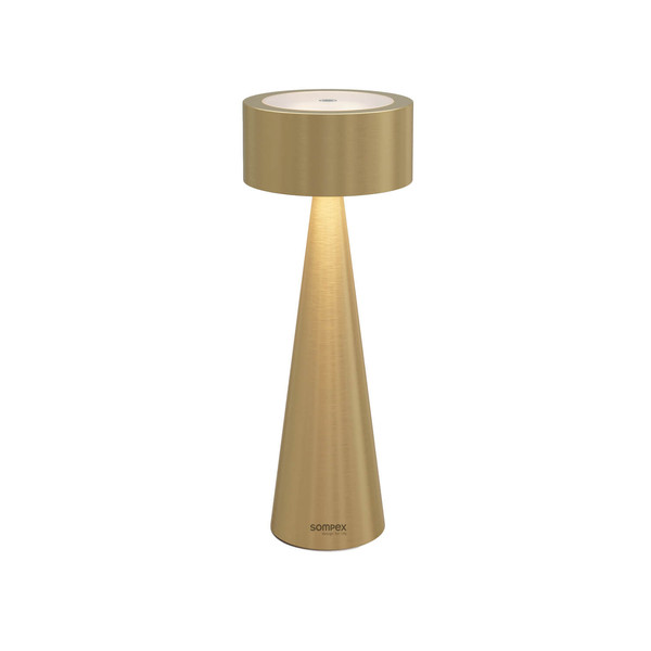 Sompex ELODY Akku-Tischlampe Gold Gebürstet 1,9W steuerbare Lichtfarbe IP54 79045