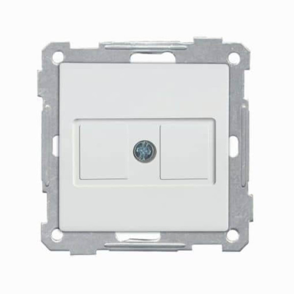 Mutlusan Candela Modul Abdeckung Datenbuchse 2-fach Weiss