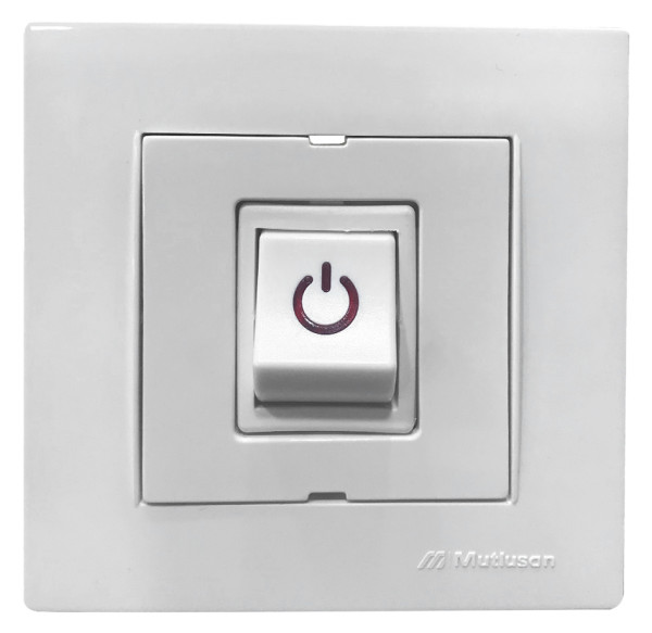 Mutlusan Candela beleuchteter Ein-Ausschalter für Durchlauferhitzer Modul+Rahmen