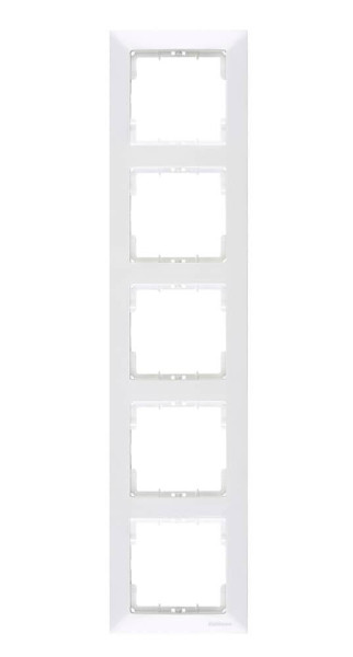 Mutlusan Candela 5-fach Rahmen vertikal weiss für 5 Module