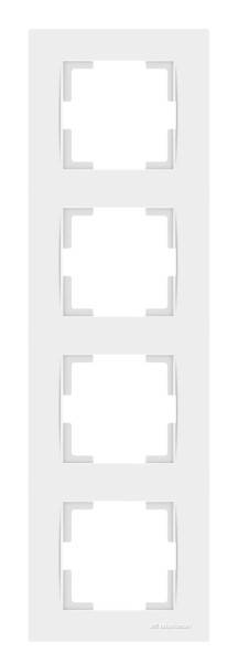 Mutlusan Rita 4-fach Rahmen vertikal weiss für 4 Module