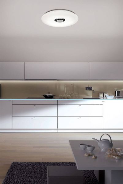 Näve Deckenleuchte NASHVILLE Ø40cm Steuerbare Lichtfarbe IP44 weiß dimmbar RGB 1220261