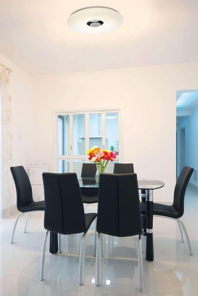 Näve Deckenleuchte NASHVILLE Ø40cm Steuerbare Lichtfarbe IP44 weiß dimmbar RGB 1220261