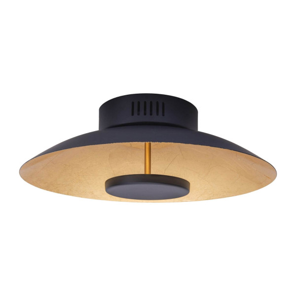 Näve LED Deckenleuchte FIRENZE Ø30cm 12W Warmweiss schwarz-gold 1265358