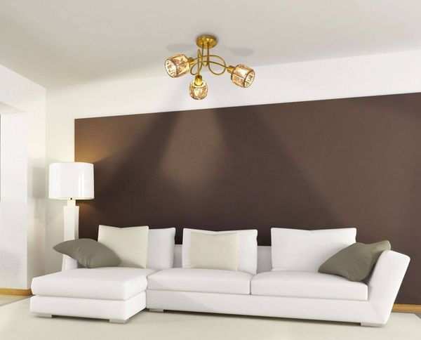 Näve LED Spotleuchte JOSEFA Ø38cm 120W Warmweiss gold 1280858