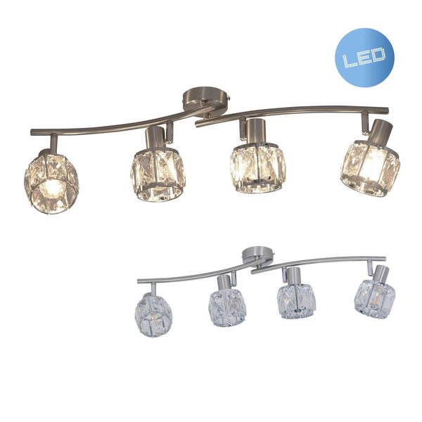 Näve LED Spotleuchte JOSEFA 70x9,2cm 16W Warmweiss stahl-blank 1280950