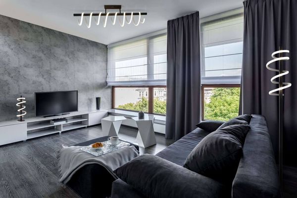 Näve Deckenleuchte BELLEZA 100x20cm Warmweiss schwarz 1374322