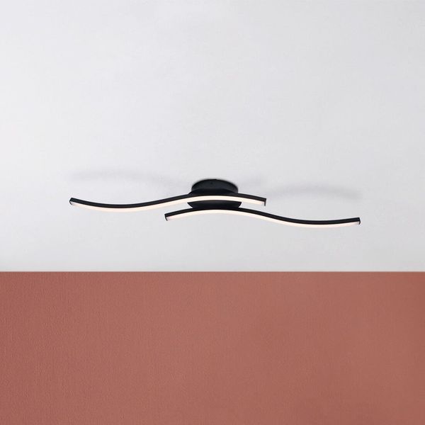 Näve LED Deckenleuchte ONDA 12,1W Warmweiss schwarz 1383122