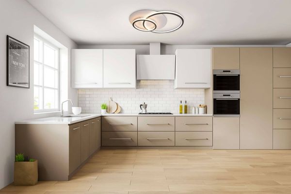 Näve LED Deckenleuchte KIRK 55x42cm 47W Warmweiss schwarz 1384922