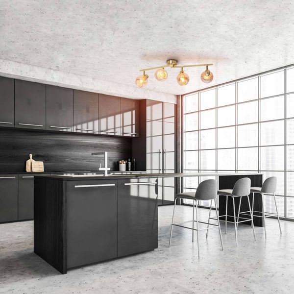 Näve E14 Spotleuchte LIBBY 80x23cm messing 1389845