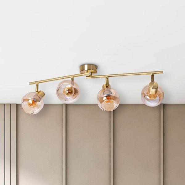 Näve E14 Spotleuchte LIBBY 80x23cm messing 1389845