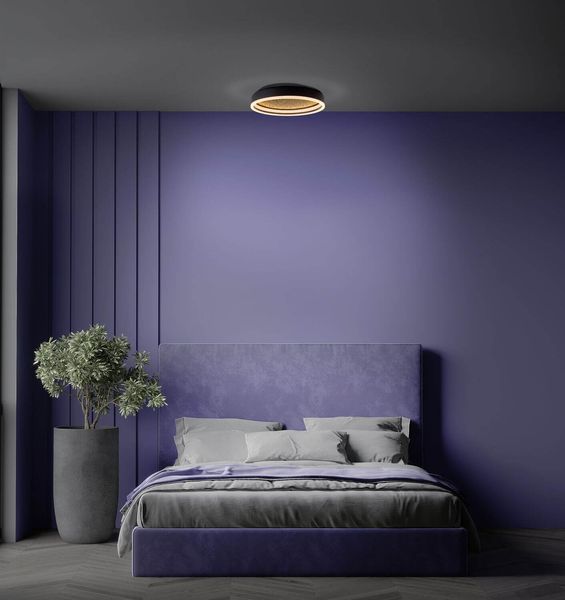 Näve LED Deckenleuchte ARANY Ø40cm 35W Warmweiss schwarz dimmbar 1392322