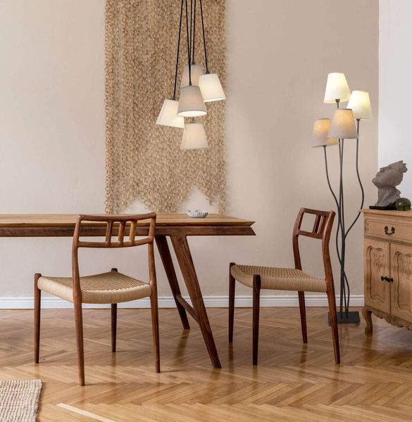 Näve E14 Stehleuchte BOHO 43x34cm beige 2040911