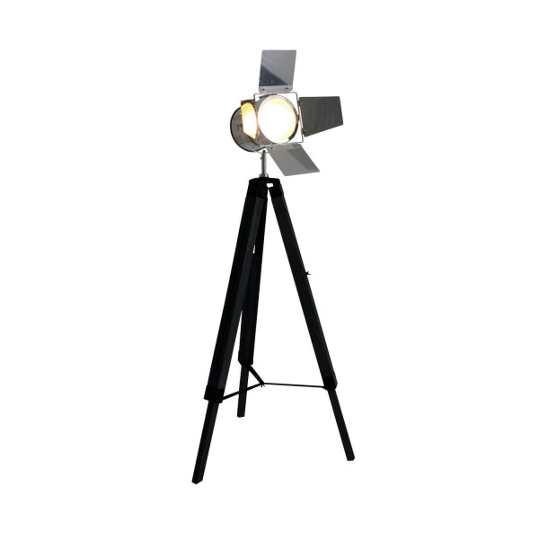 Näve E27 Stehleuchte HOLLY Ø56,5cm schwarz 2055322