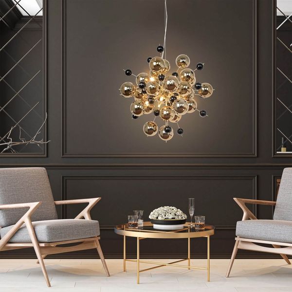 Näve G9 Pendelleuchte EXPLOSION Ø65cm gold 7026458