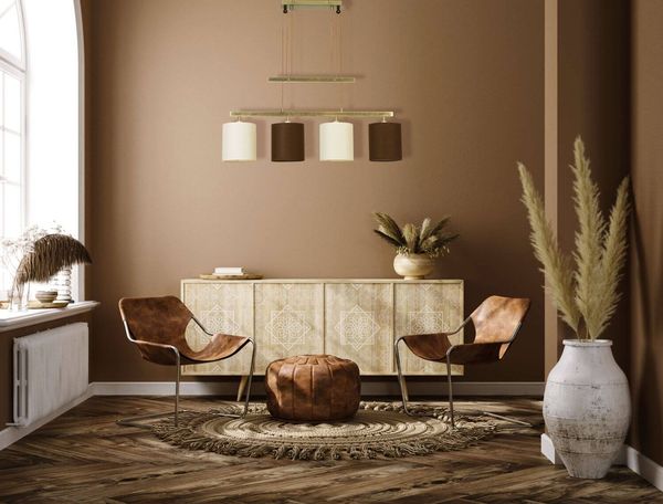 Näve E27 Pendelleuchte TILDE 86x15cm messingmatt 7090548