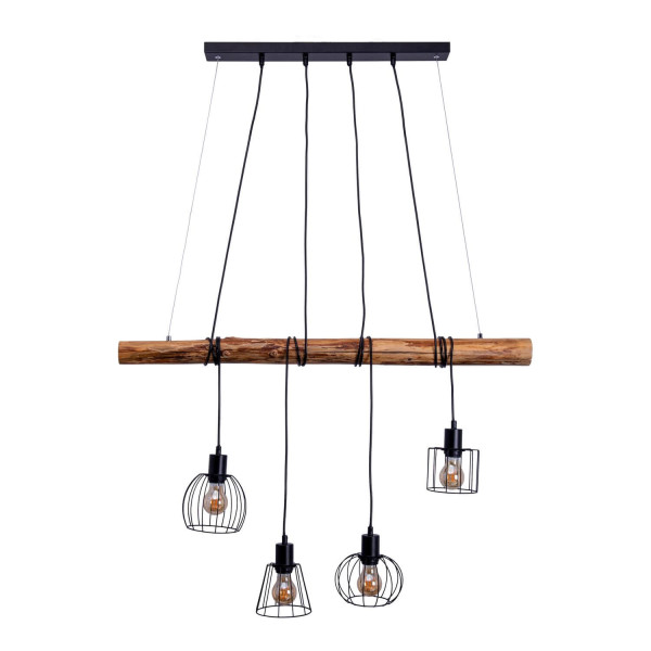 Näve LED Pendelleuchte WOODLAND 100x16cm 120W schwarz 7094322