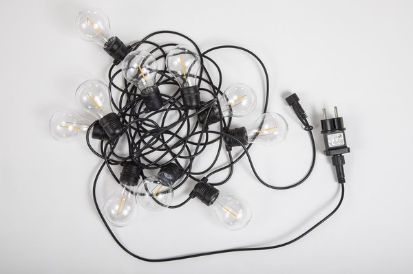 NewGarden ALLEGRA LED Lichterkette braun 8m für Steckdose E27 Innen & Außen IP44